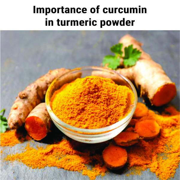 Importance of curcumin in turmeric powder