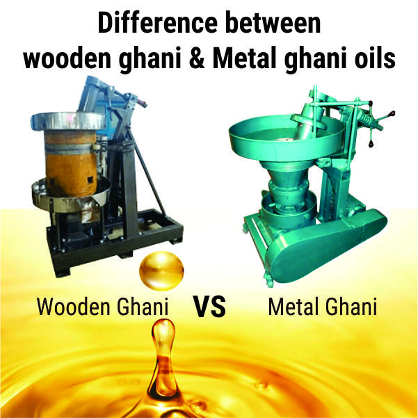 Difference between wooden ghani & Metal ghani oils