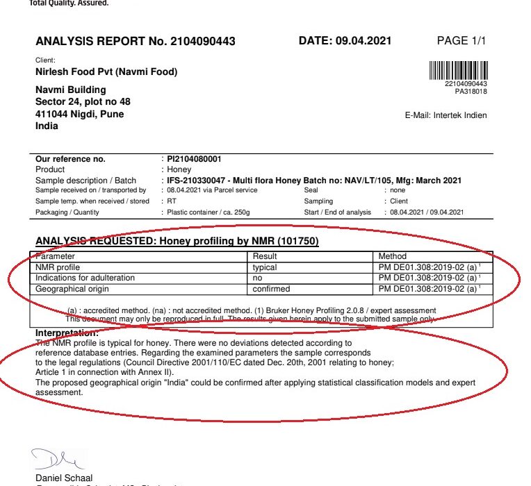 Test Purity of Honey: Is Navmi Foods Honey NMR Tested?